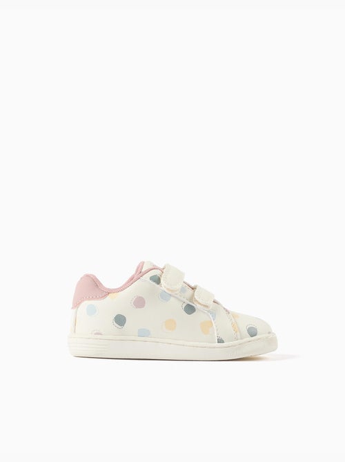 Zapatillas bajas con tira autoadherente y estampado de lunares - Kiabi Zapatillas bajas con tira autoadherente y estampado de lunares - Kiabi