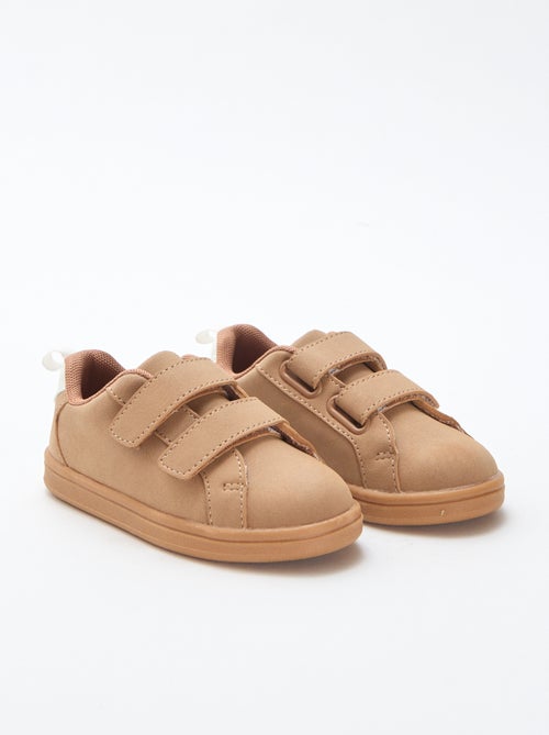 Zapatillas bajas con velcro de ante bicolor - Kiabi