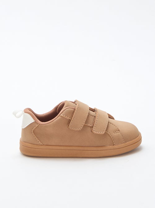 Zapatillas bajas con velcro de ante bicolor - Kiabi