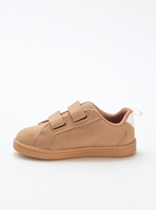 Zapatillas bajas con velcro de ante bicolor - Kiabi