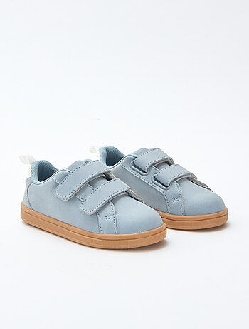 Zapatillas bajas con velcro de ante bicolor