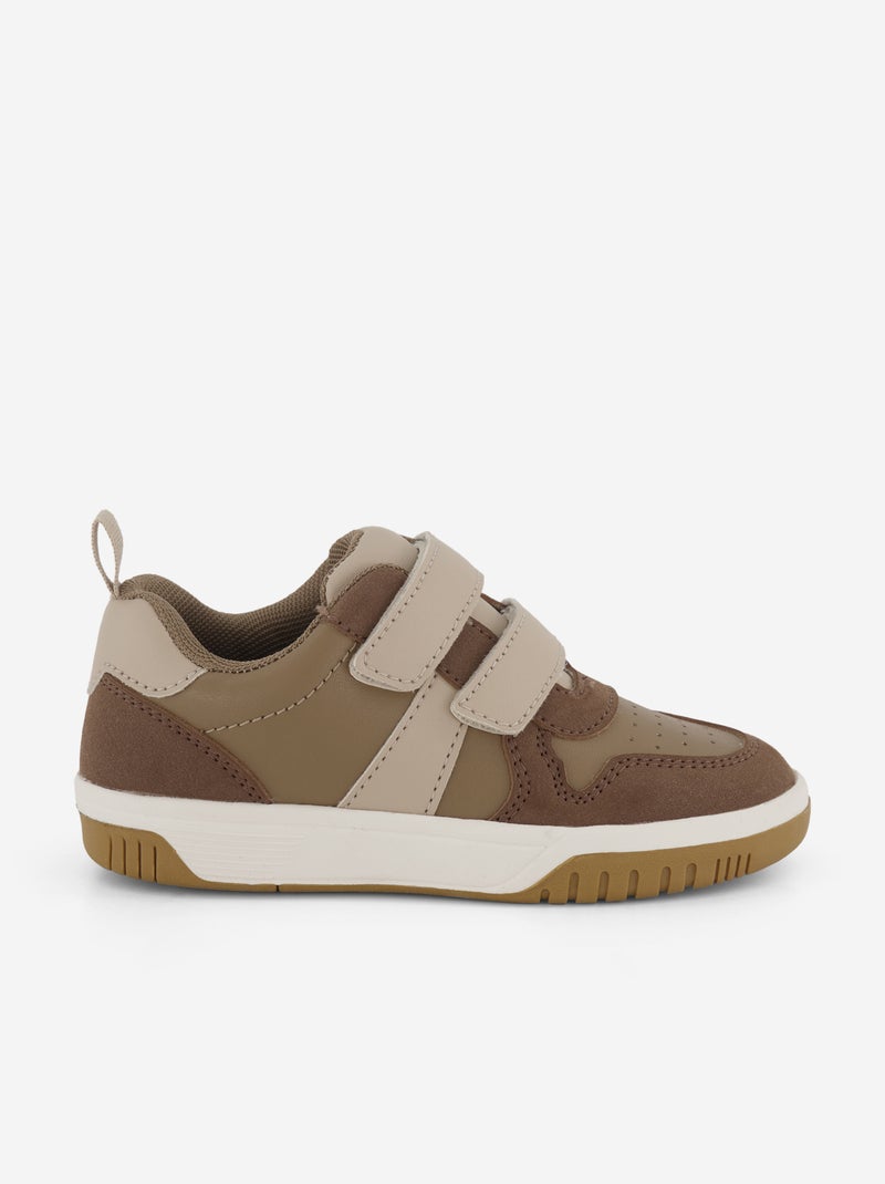 Zapatillas bajas con velcro Marron - Kiabi