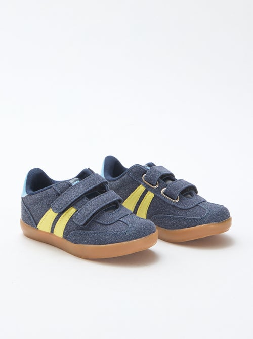 Zapatillas bajas con velcro tricolor - Kiabi