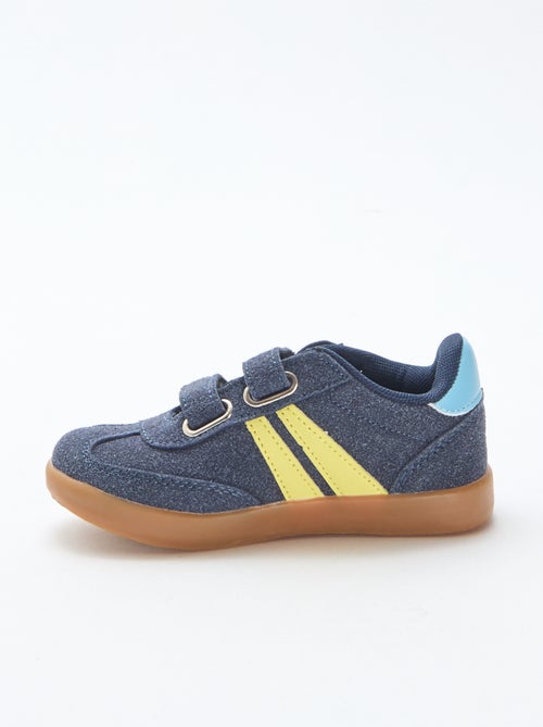 Zapatillas bajas con velcro tricolor - Kiabi