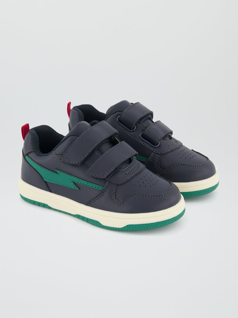 Zapatillas bajas con velcros azul - Kiabi