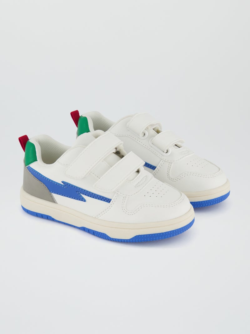 Zapatillas bajas con velcros Blanco - Kiabi