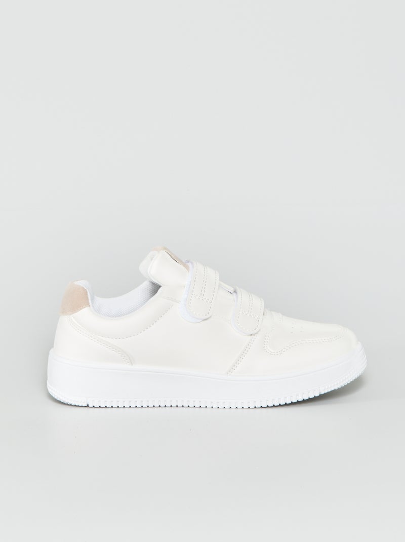 Zapatillas bajas con velcros BLANCO - Kiabi
