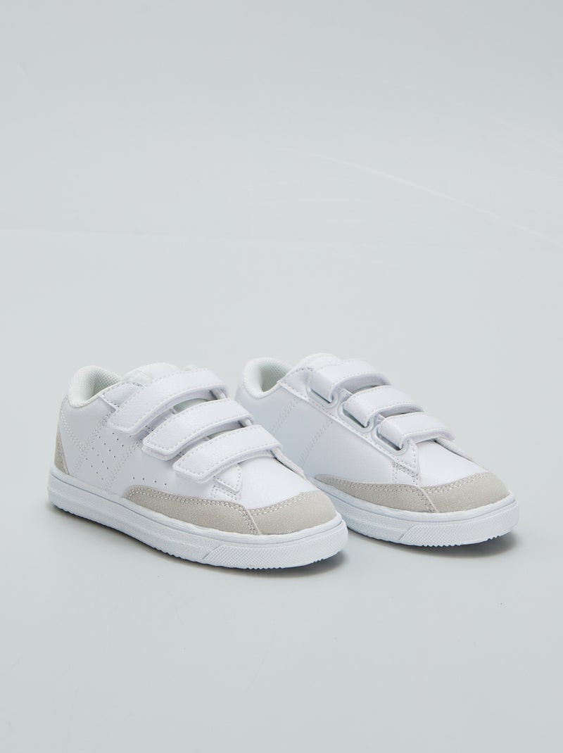 Zapatillas bajas con velcros BLANCO - Kiabi