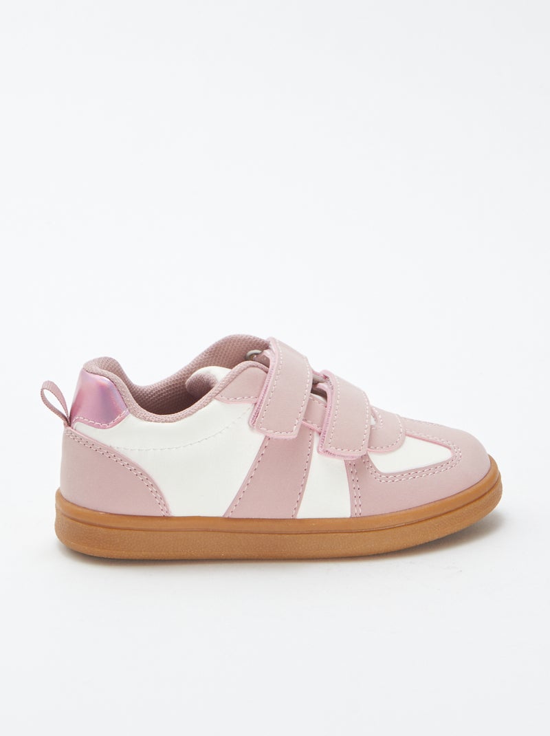Zapatillas bajas con velcros ROSA - Kiabi