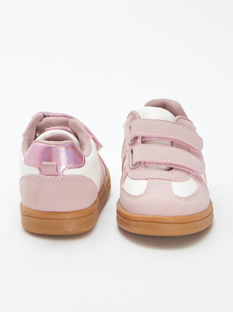 Zapatillas bajas con velcros ROSA - Kiabi