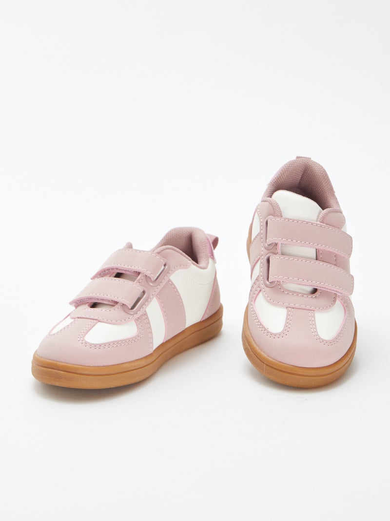 Zapatillas bajas con velcros ROSA - Kiabi