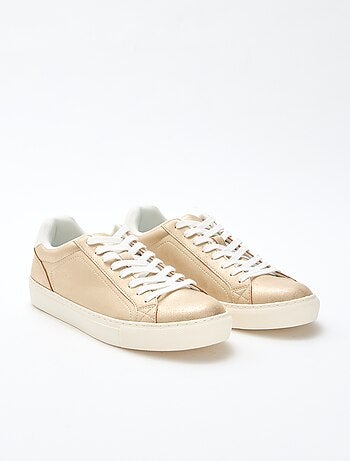 Zapatillas bajas de ante brillante