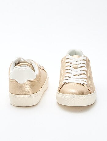 Zapatillas bajas de ante brillante