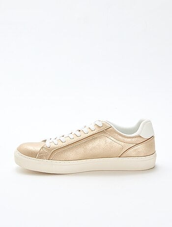 Zapatillas bajas de ante brillante