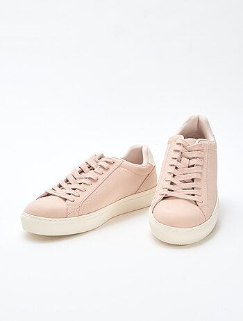 Zapatillas bajas de ante brillante
