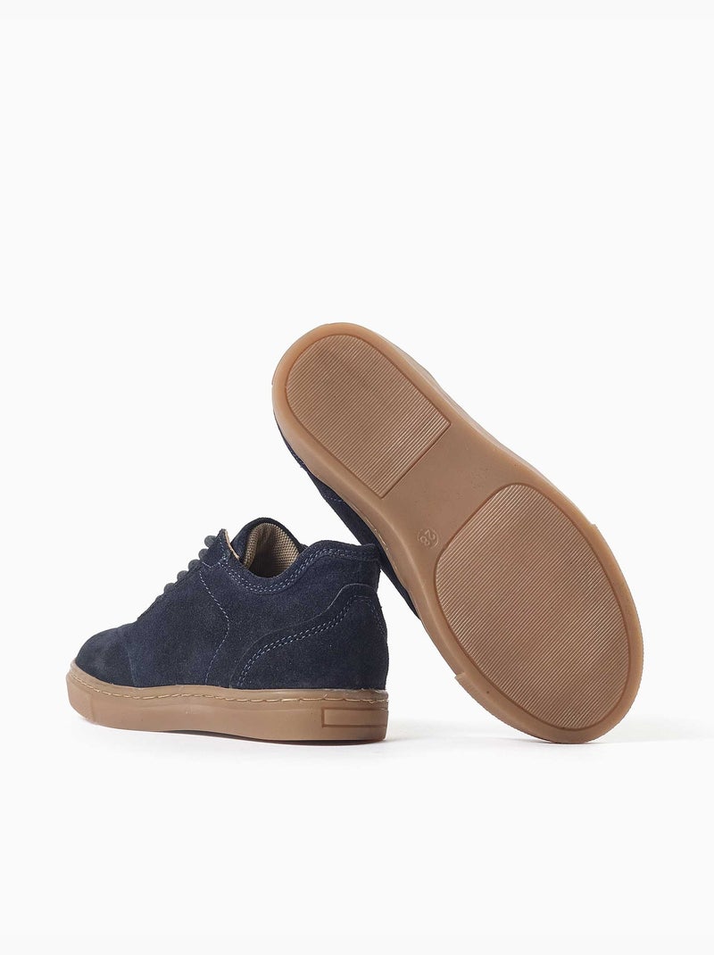 Zapatillas bajas de ante con cordones Azul Azul - Kiabi