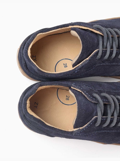 Zapatillas bajas de ante con cordones - Kiabi