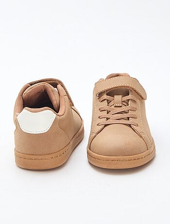 Zapatillas bajas de ante sintético con velcro