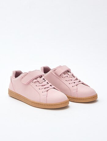 Zapatillas bajas de ante sintético con velcro