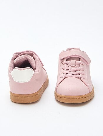 Zapatillas bajas de ante sintético con velcro