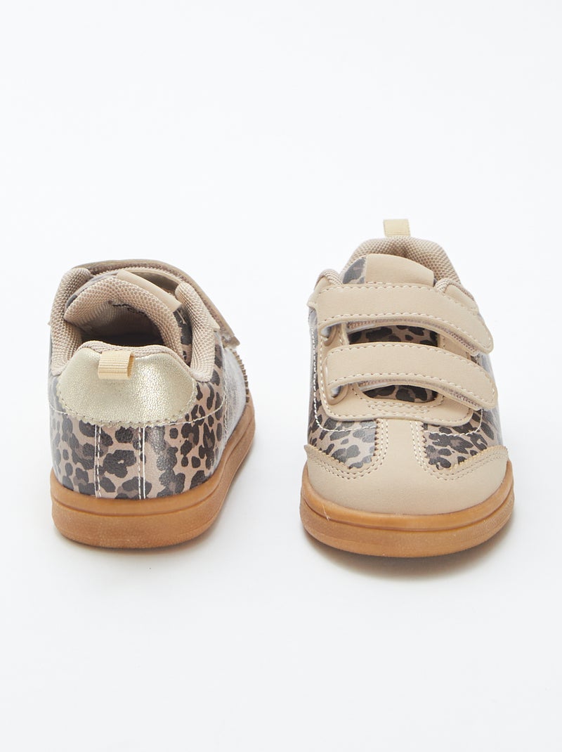 Zapatillas bajas de leopardo BEIGE - Kiabi