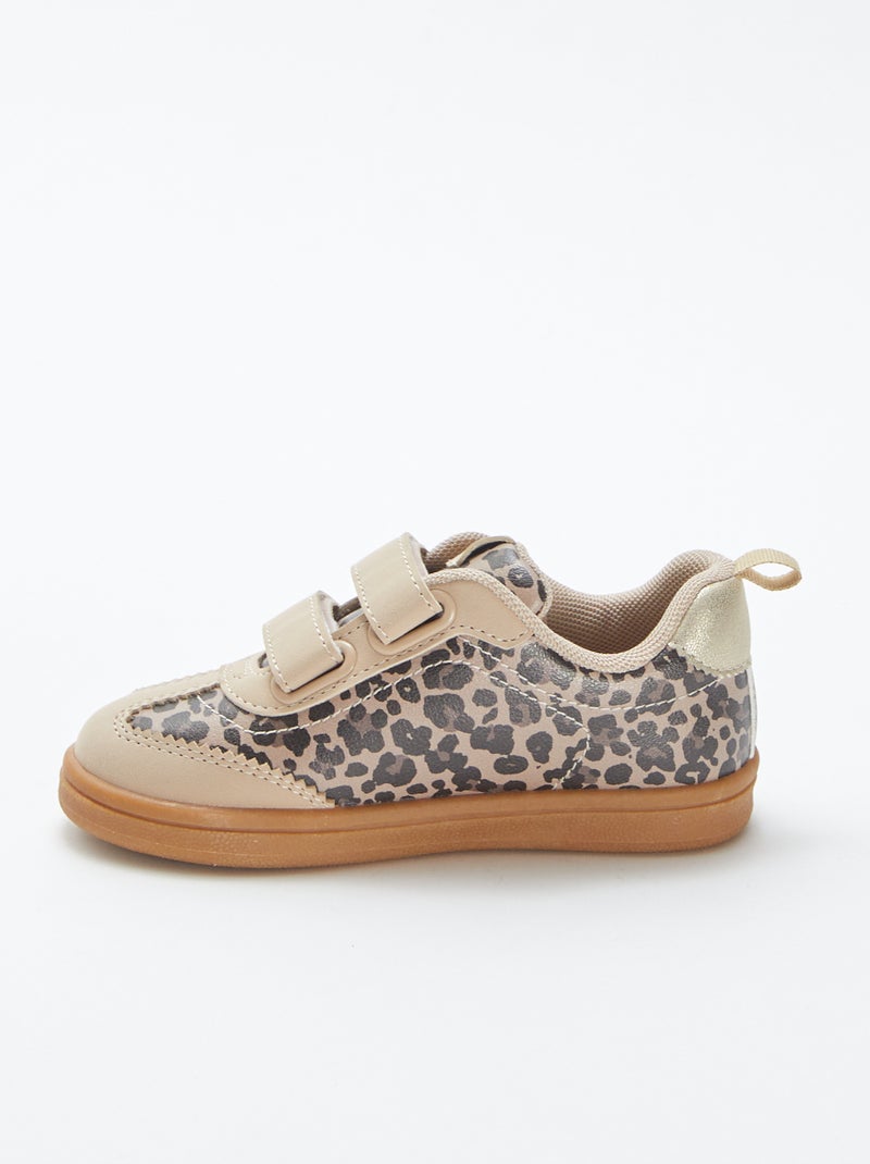 Zapatillas bajas de leopardo BEIGE - Kiabi