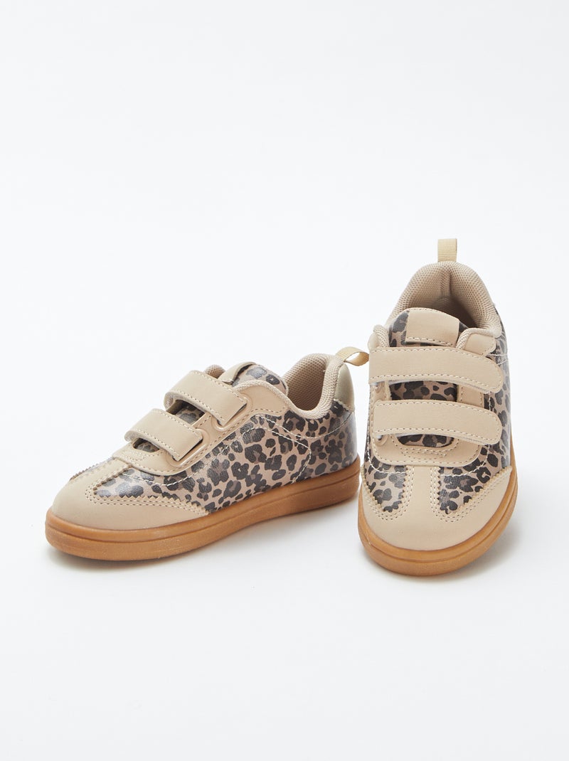 Zapatillas bajas de leopardo BEIGE - Kiabi