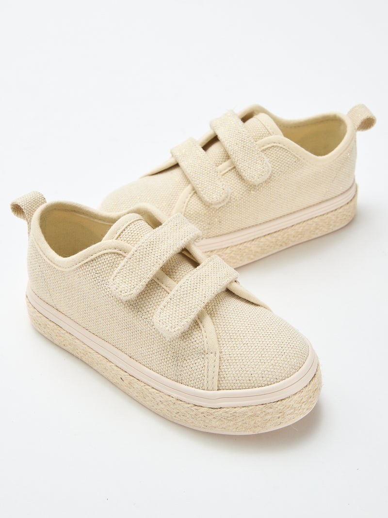 Zapatillas bajas de lona con suela de cuerda Amarillo - Kiabi