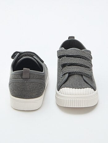 Zapatillas bajas de lona con velcro