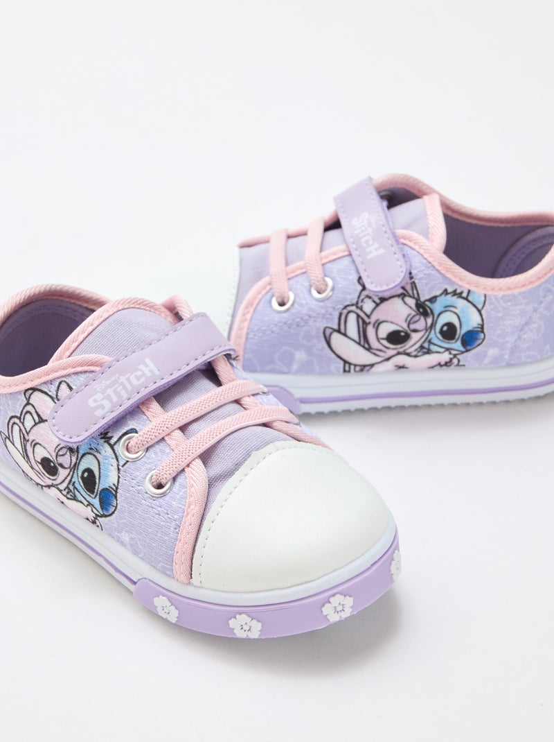 Zapatillas bajas de lona 'Stitch' Rosa - Kiabi