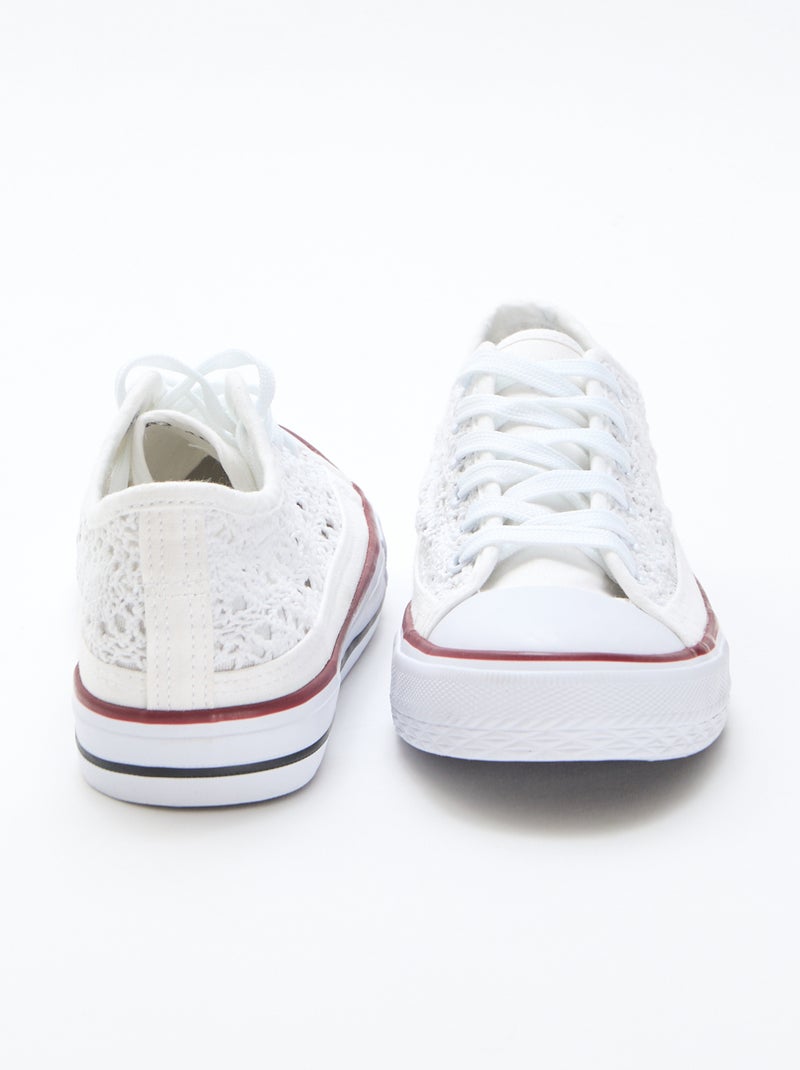 Zapatillas bajas de macramé Blanco - Kiabi