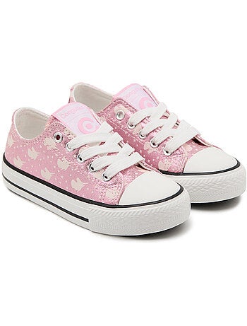 Zapatillas bajas de niña estampado unicornio y estrellas brillo oscuridad