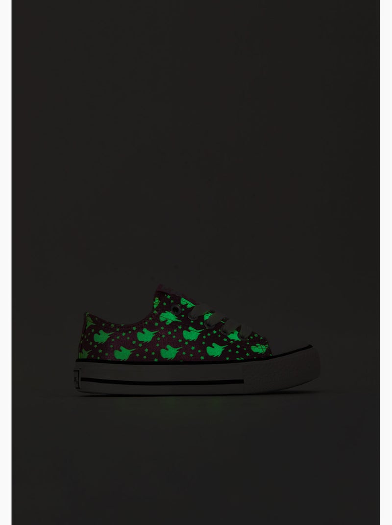Zapatillas Bajas de Niña Estampado Unicornio y Estrellas Brillo Oscuridad Rosa - Kiabi
