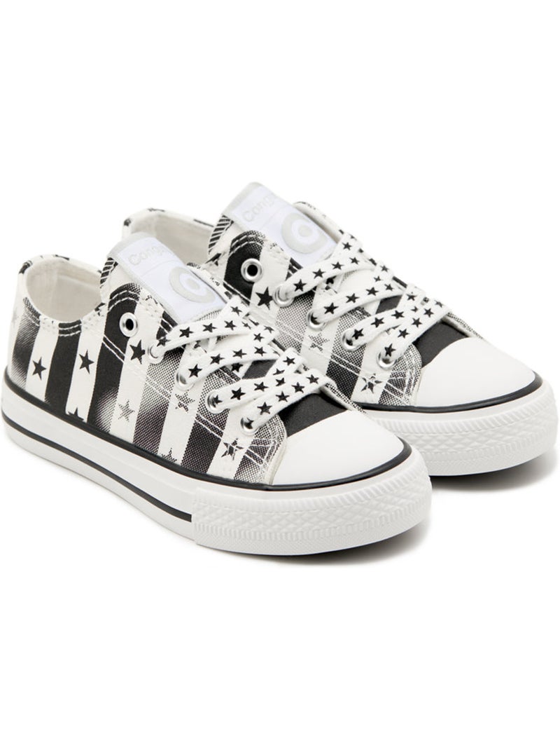 Zapatillas Bajas de Niños Blanco y Negro Negro - Kiabi