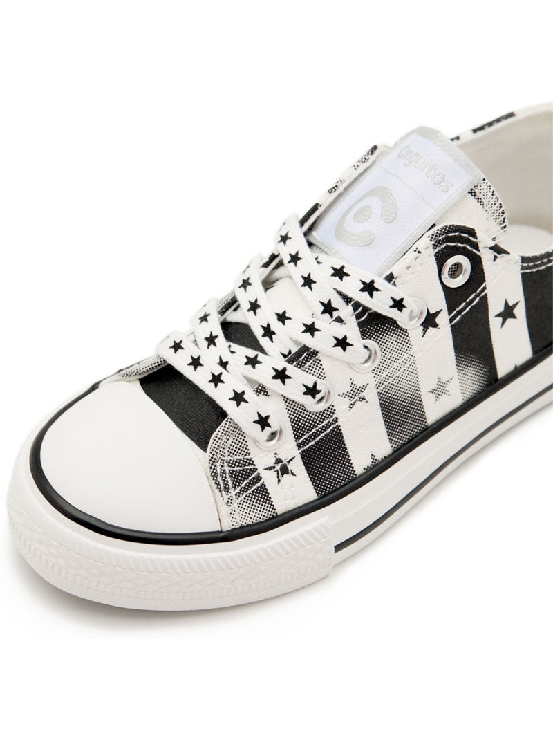 Zapatillas Bajas de Niños Blanco y Negro Negro - Kiabi