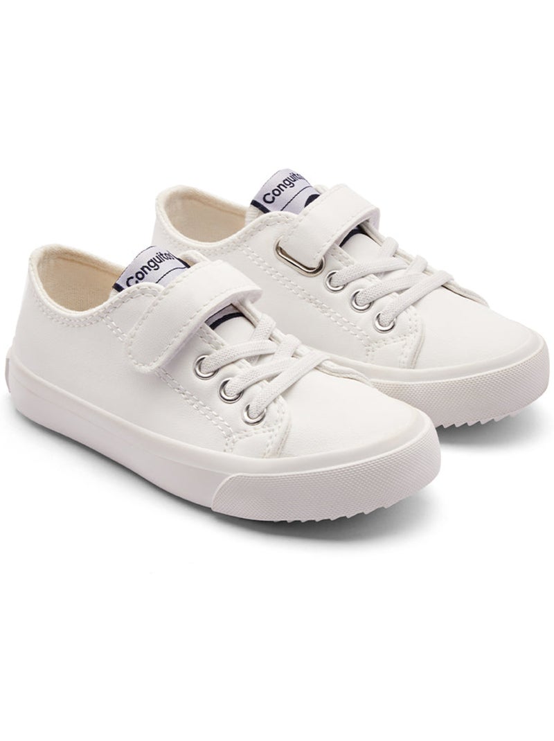 Zapatillas Bajas de Niños con Cierre Adherente en Blanco Blanco - Kiabi