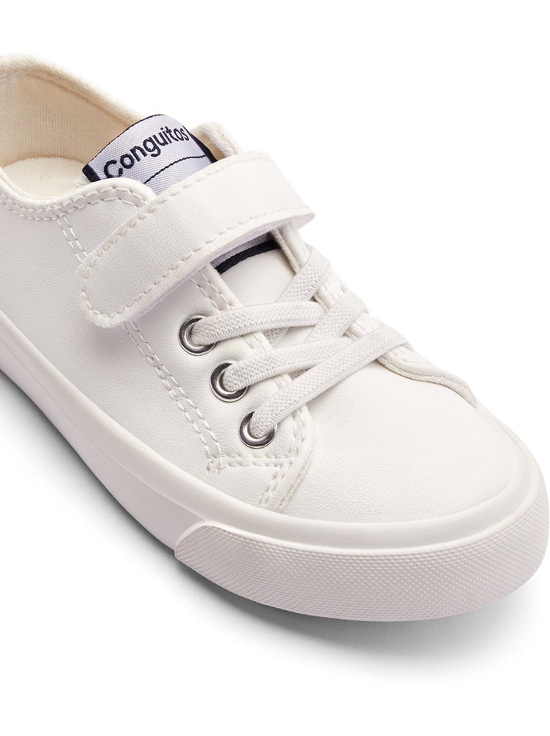 Zapatillas Bajas de Niños con Cierre Adherente en Blanco Blanco - Kiabi
