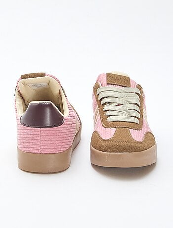 Zapatillas bajas de pana con cordones