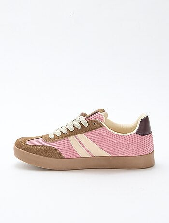Zapatillas bajas de pana con cordones