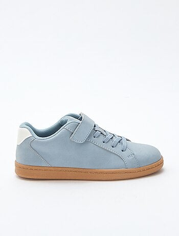Zapatillas bajas de serraje bicolor