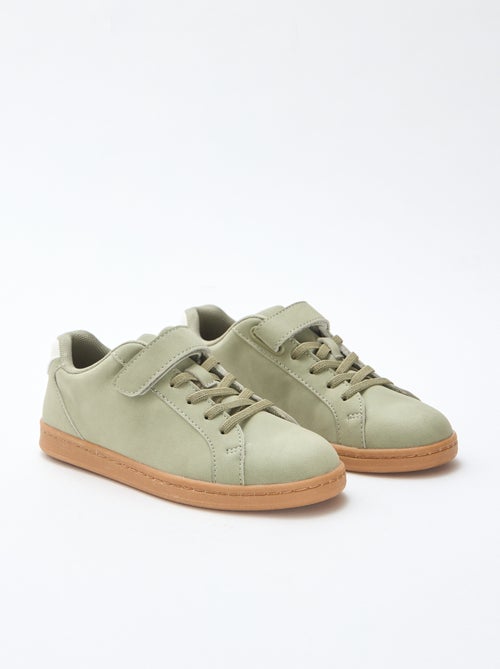 Zapatillas bajas de serraje bicolor - Kiabi