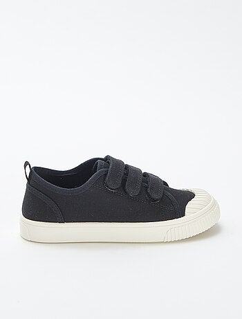 Zapatillas bajas de tela con velcros