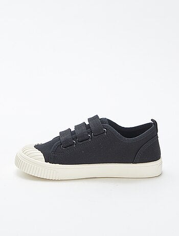 Zapatillas bajas de tela con velcros