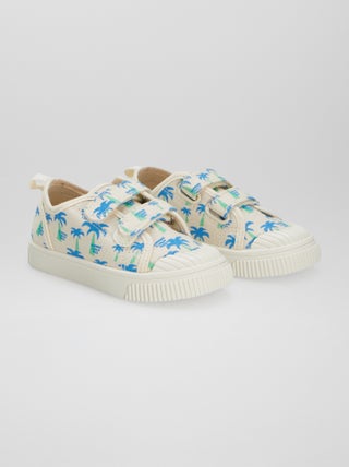 Zapatillas bajas de tela estampadas