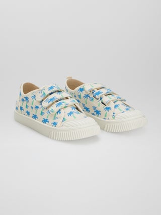 Zapatillas bajas de tela estampadas
