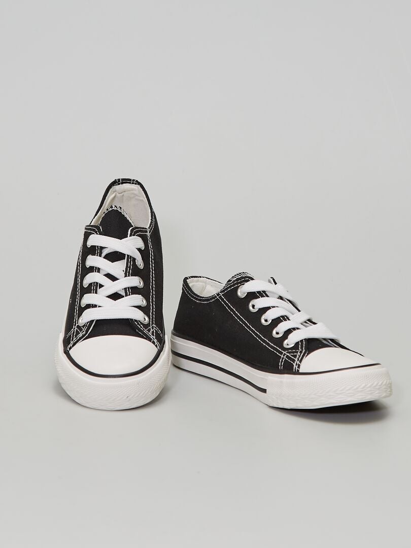Zapatillas bajas de tela NEGRO - Kiabi