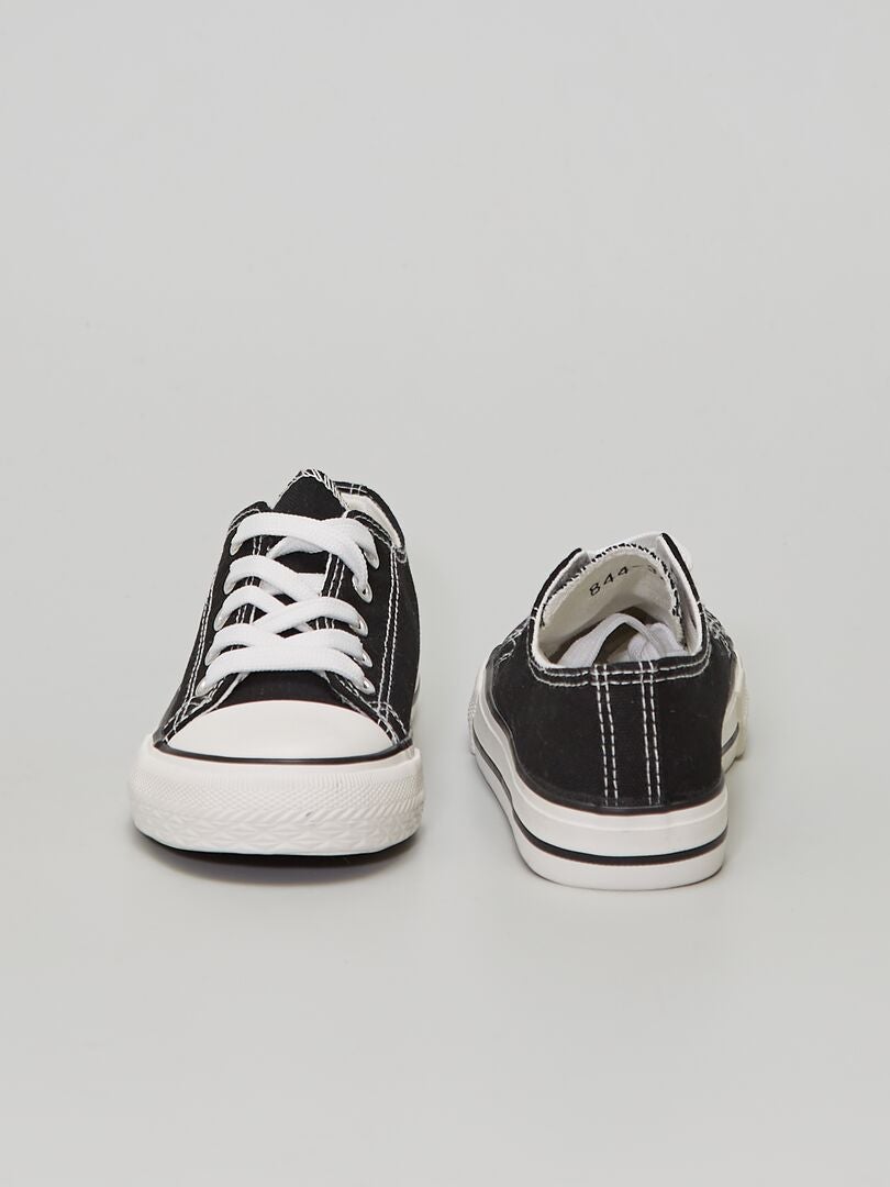 Zapatillas bajas de tela NEGRO - Kiabi