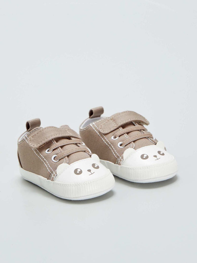Zapatillas bajas de tela 'osos' BEIGE - Kiabi