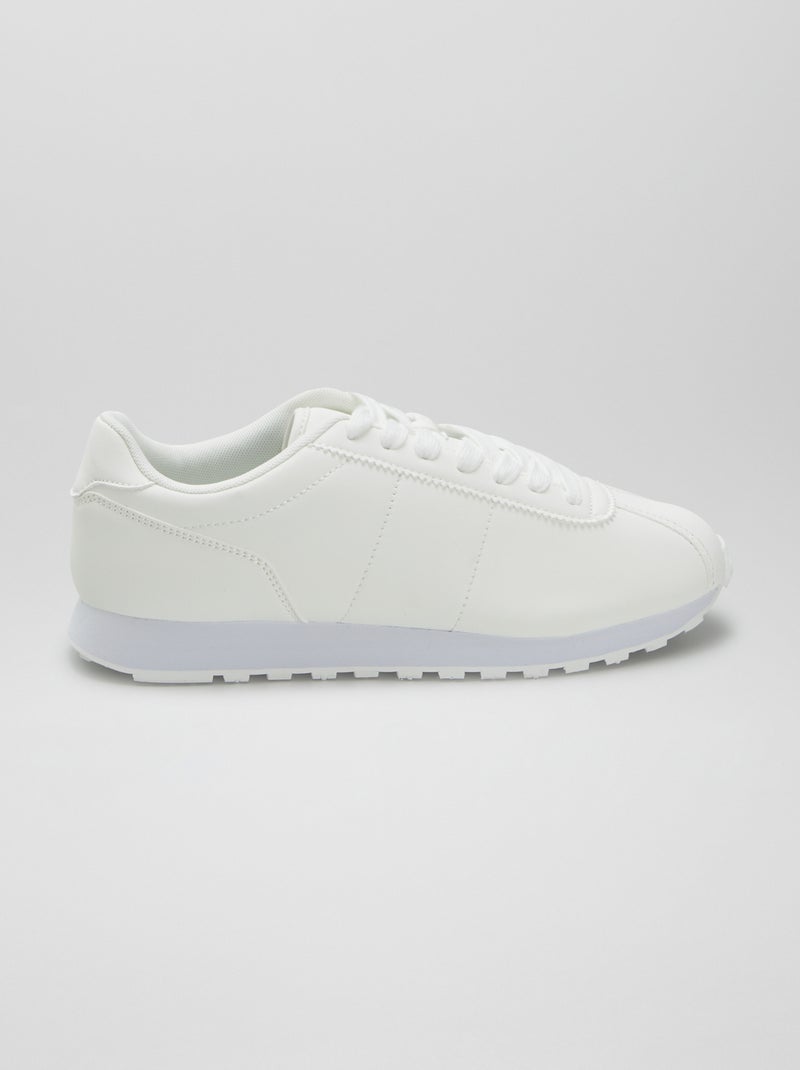 Zapatillas bajas estilo retro BLANCO - Kiabi