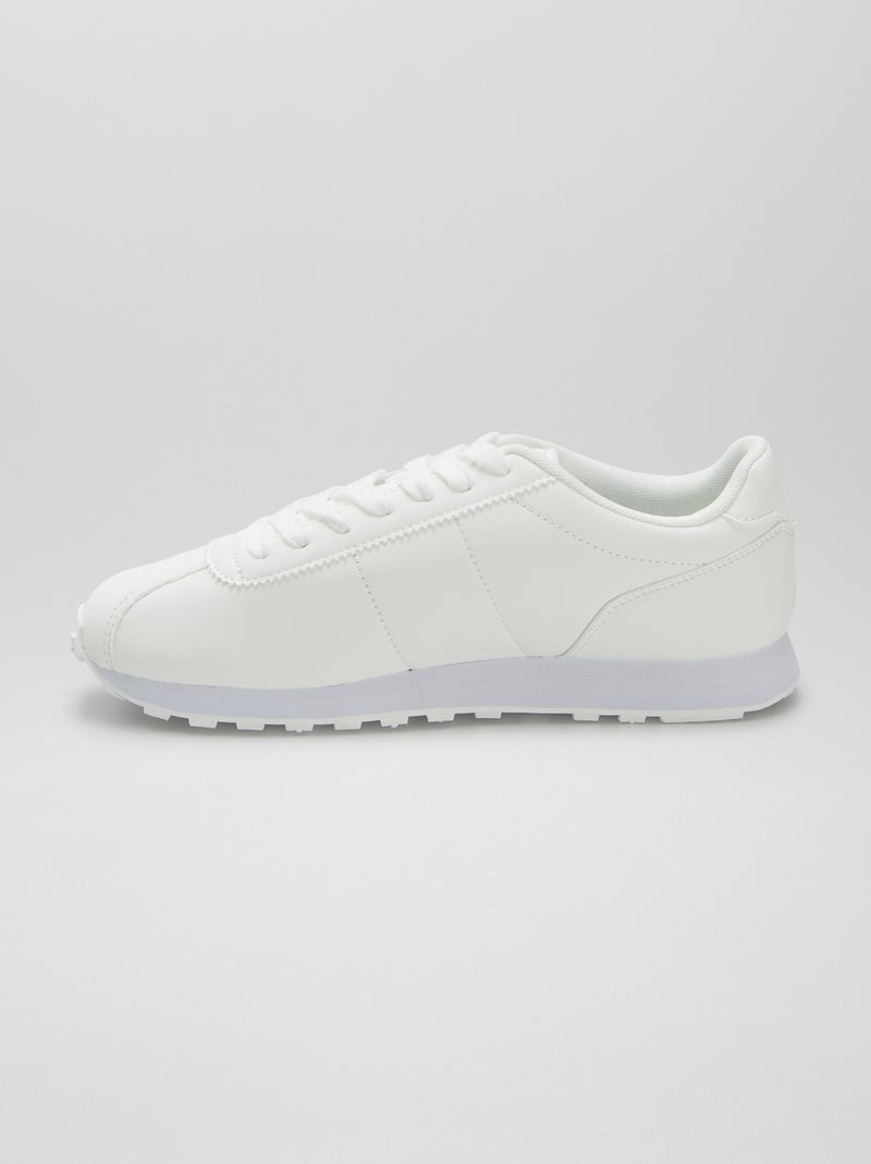 Zapatillas bajas estilo retro BLANCO - Kiabi